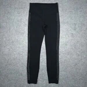 Black Leggings with Studded Sides